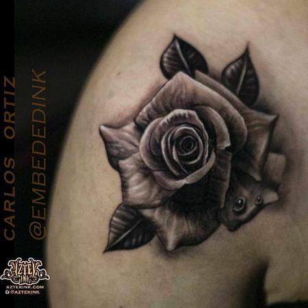 Tattoos - rose tattoo by Carlos ortiz chicago - 132141